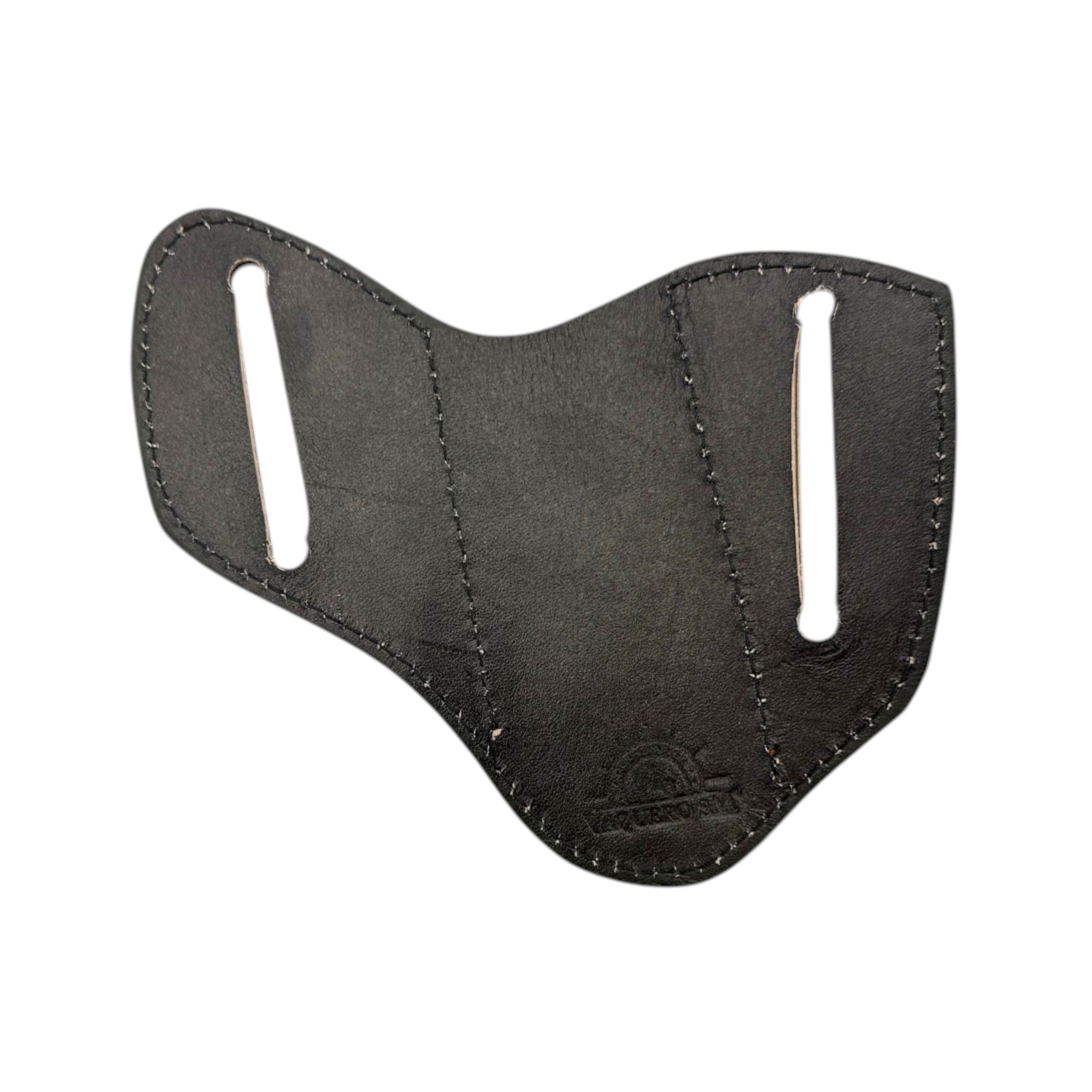 FUNDA DE NAVAJA TIPO MURCIELAGO GRABADO FLOR NEGRO.