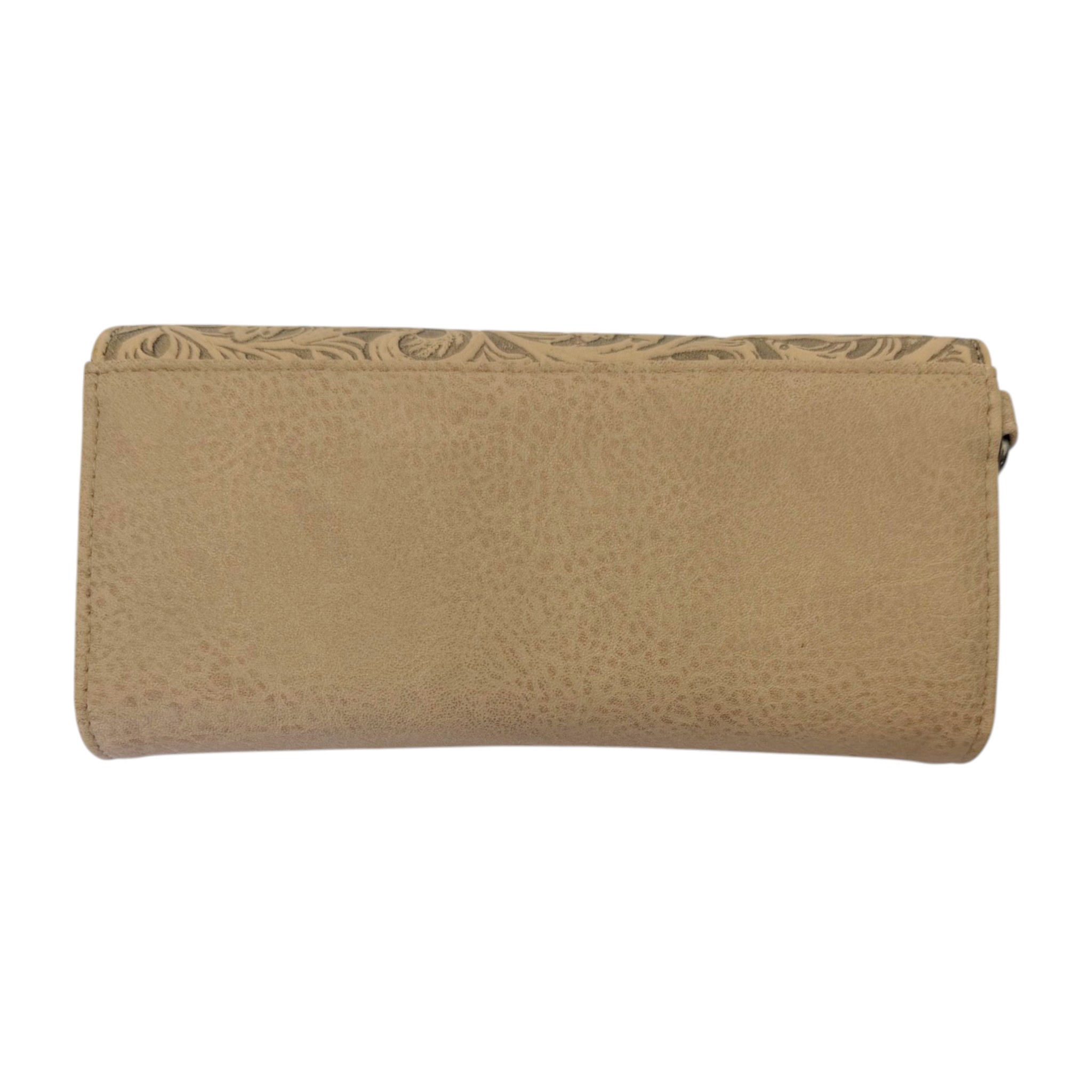 CARTERA WRANGLER DAMA GRABADO FLORES COLOR ARENA.