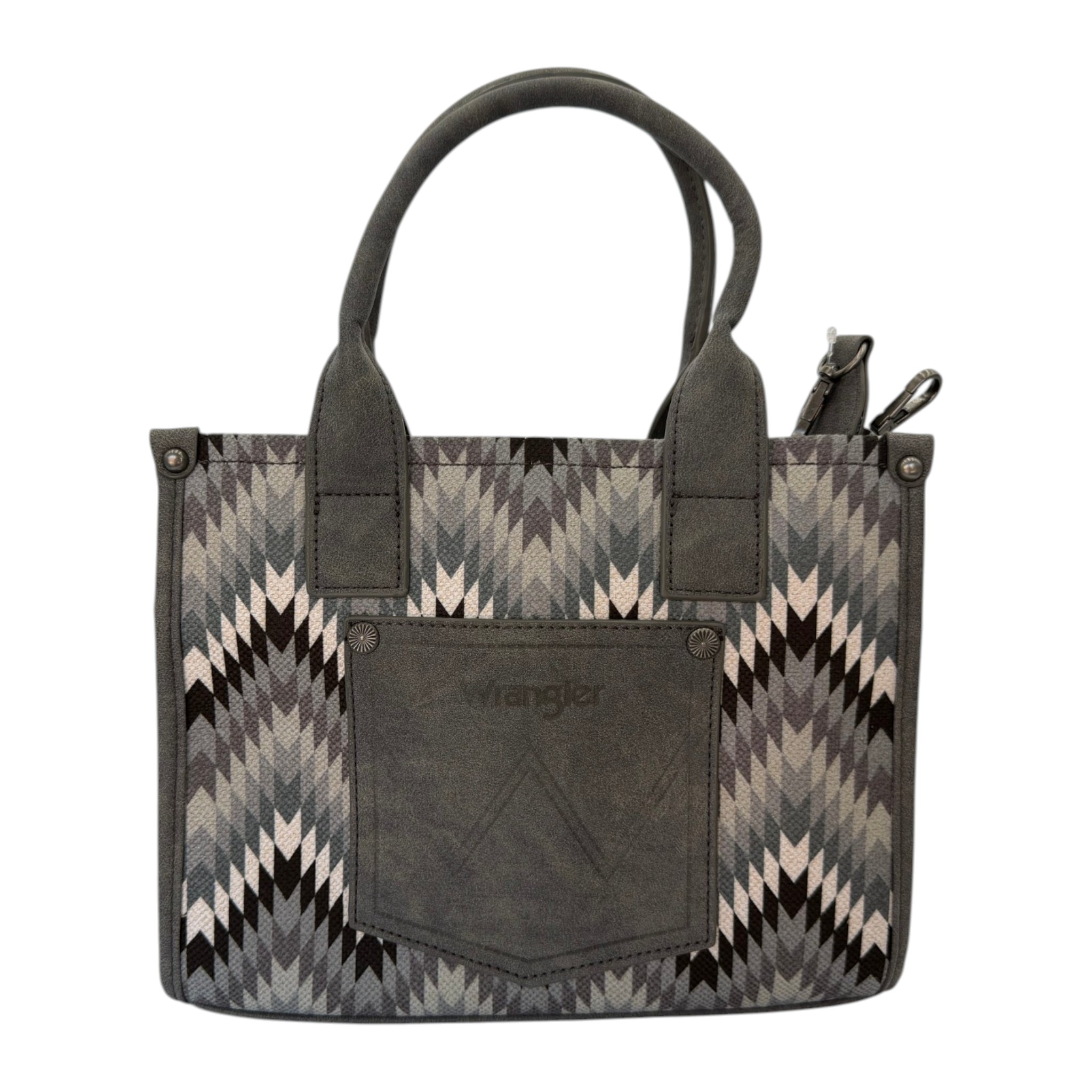 BOLSA WRANGLER DAMA MODELO CHECOTAH GRIS 8120 SGY.