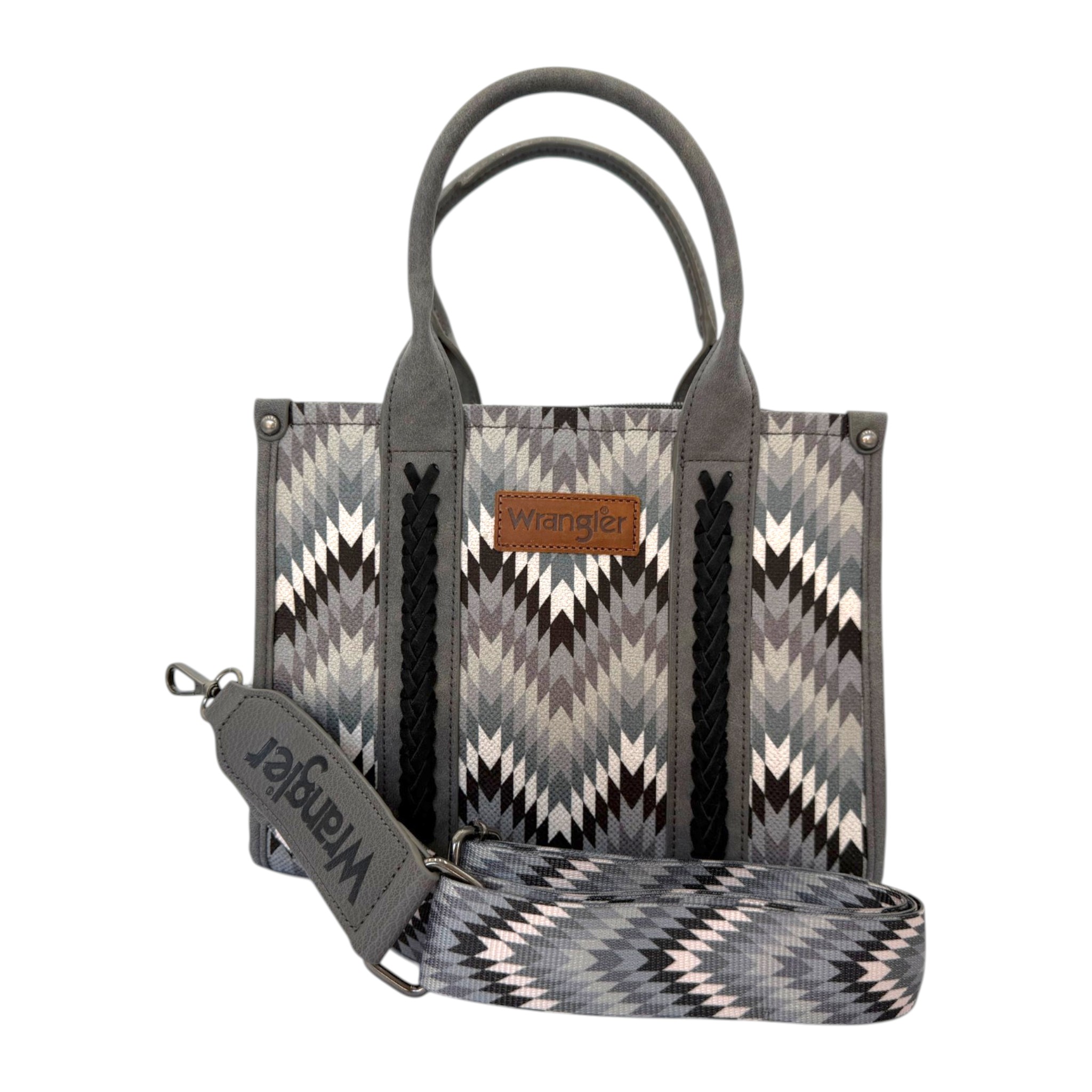 BOLSA WRANGLER DAMA MODELO CHECOTAH GRIS 8120 SGY.