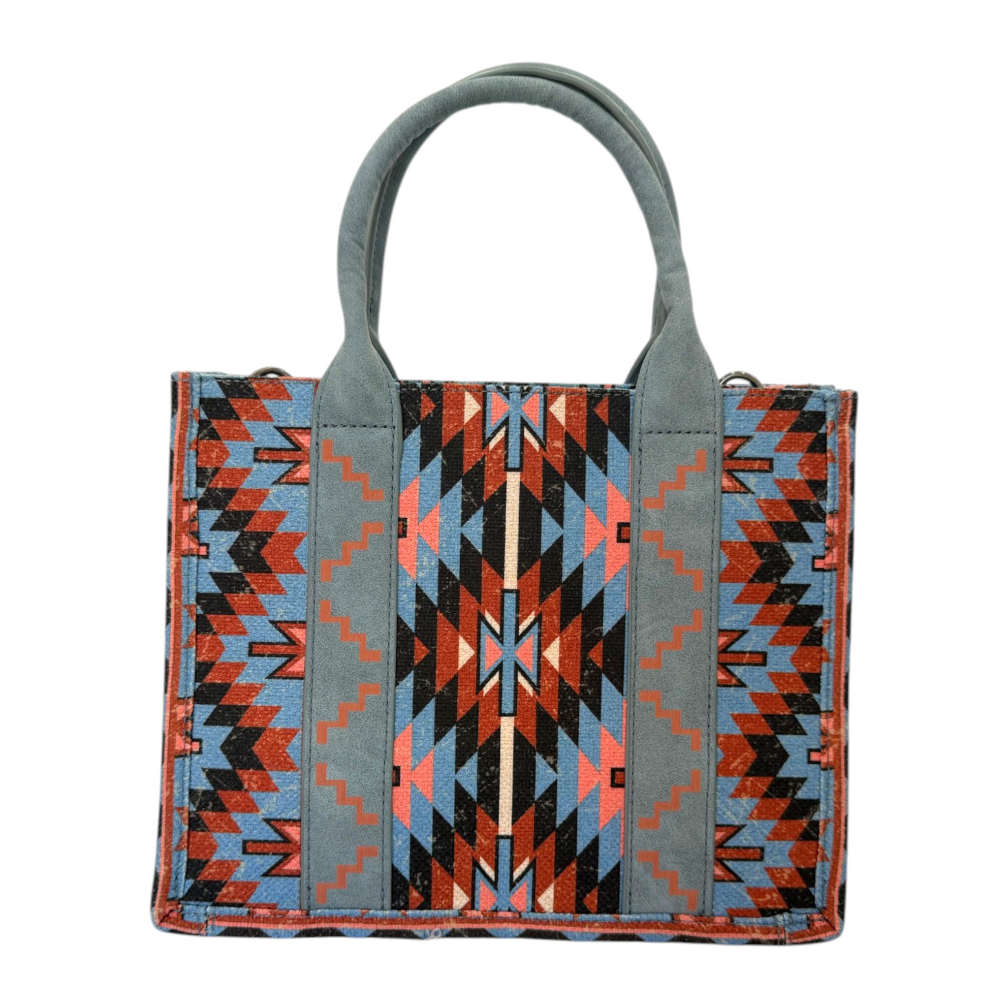 BOLSA WRANGLER DAMA MODELO CHECOTAH AZUL  8120 SNY.