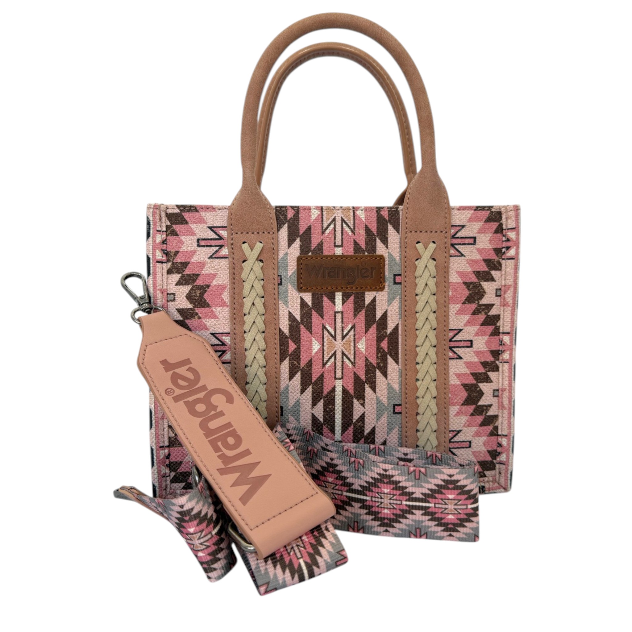 BOLSA WRANGLER DAMA MODELO CHECOTAH ROSA  8120 BR.