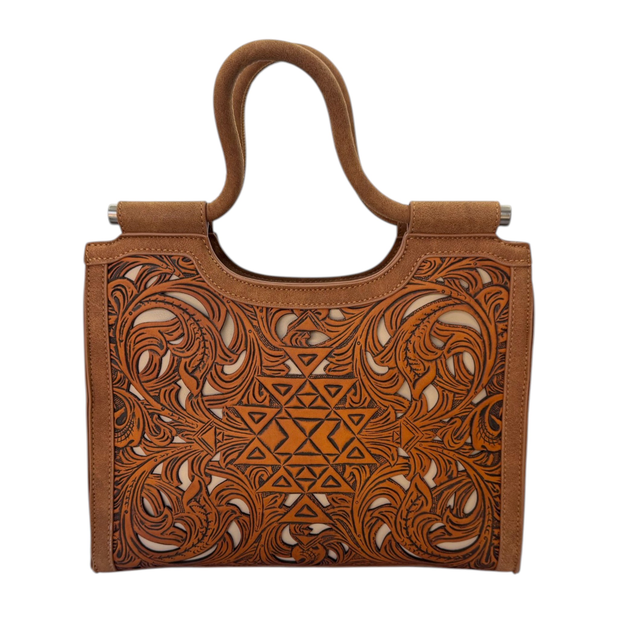 BOLSA TRINITY WEST DAMA MODELO PIEL CINCELADO CHECOTAH 8250 BR.