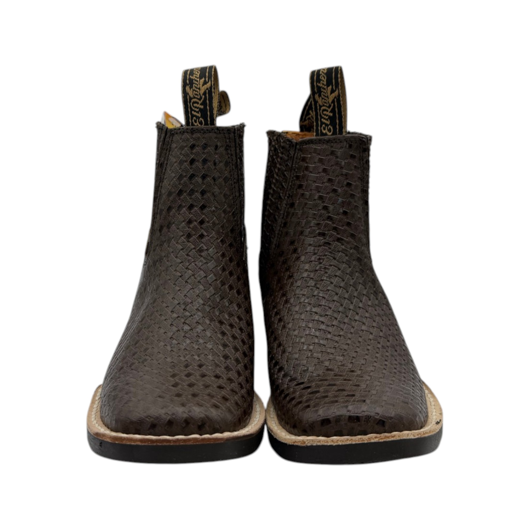 BOTIN EL RANCHERO GRABADO PETATILLO CAFÉ.