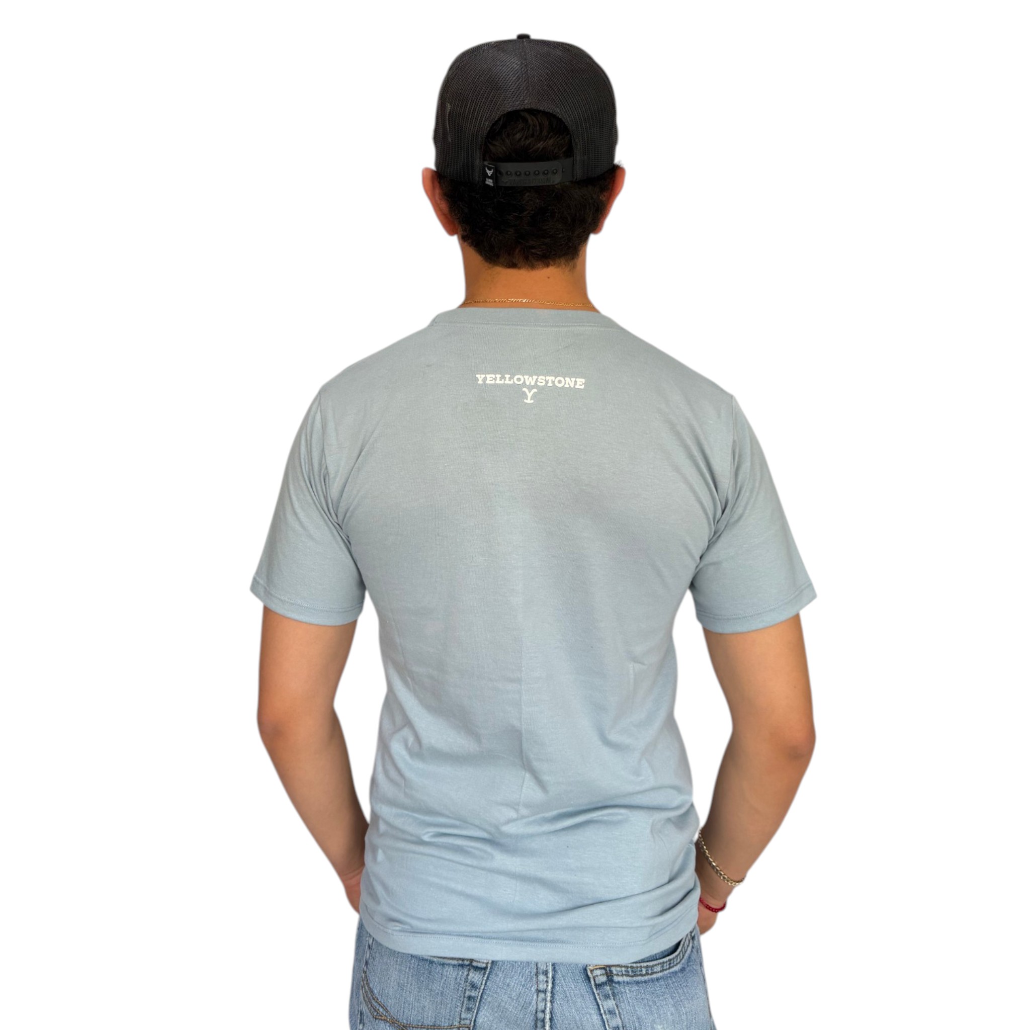 PLAYERA YELLOWSTONE MODELO 029 COLOR AZUL CIELO.