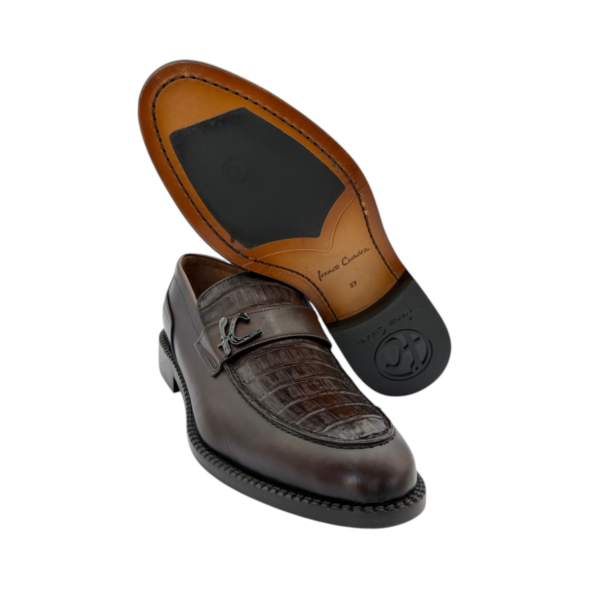 IMG_6882-Photoroom ZAPATO CUADRA MOCASIN EN PIEL GENUINA DE CAIMAN CAFÉ PARA CABALLERO.