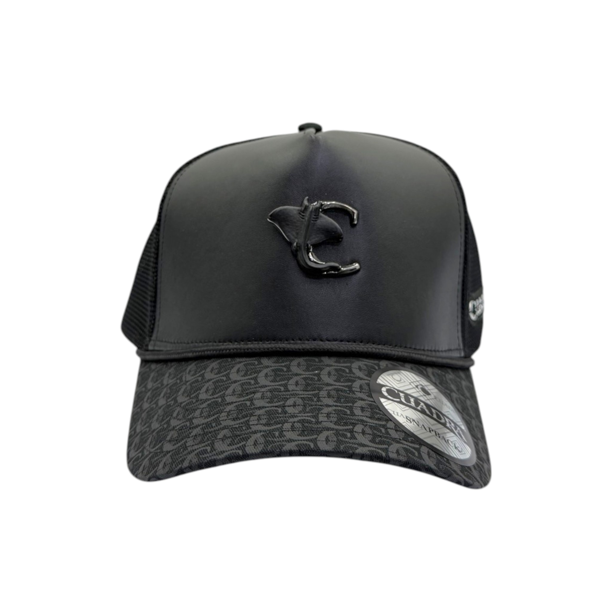 IMG_7005-Photoroom GORRA CUADRA EN COLOR NEGRO DISEÑO MANTARRAYA.