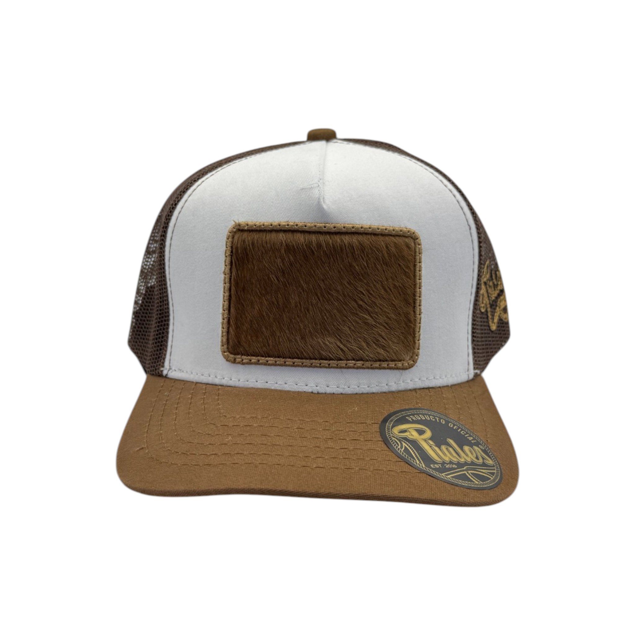 GORRA PIALES LINEA PRO FIERRO BLANCO/CAMEL/NEGRO.