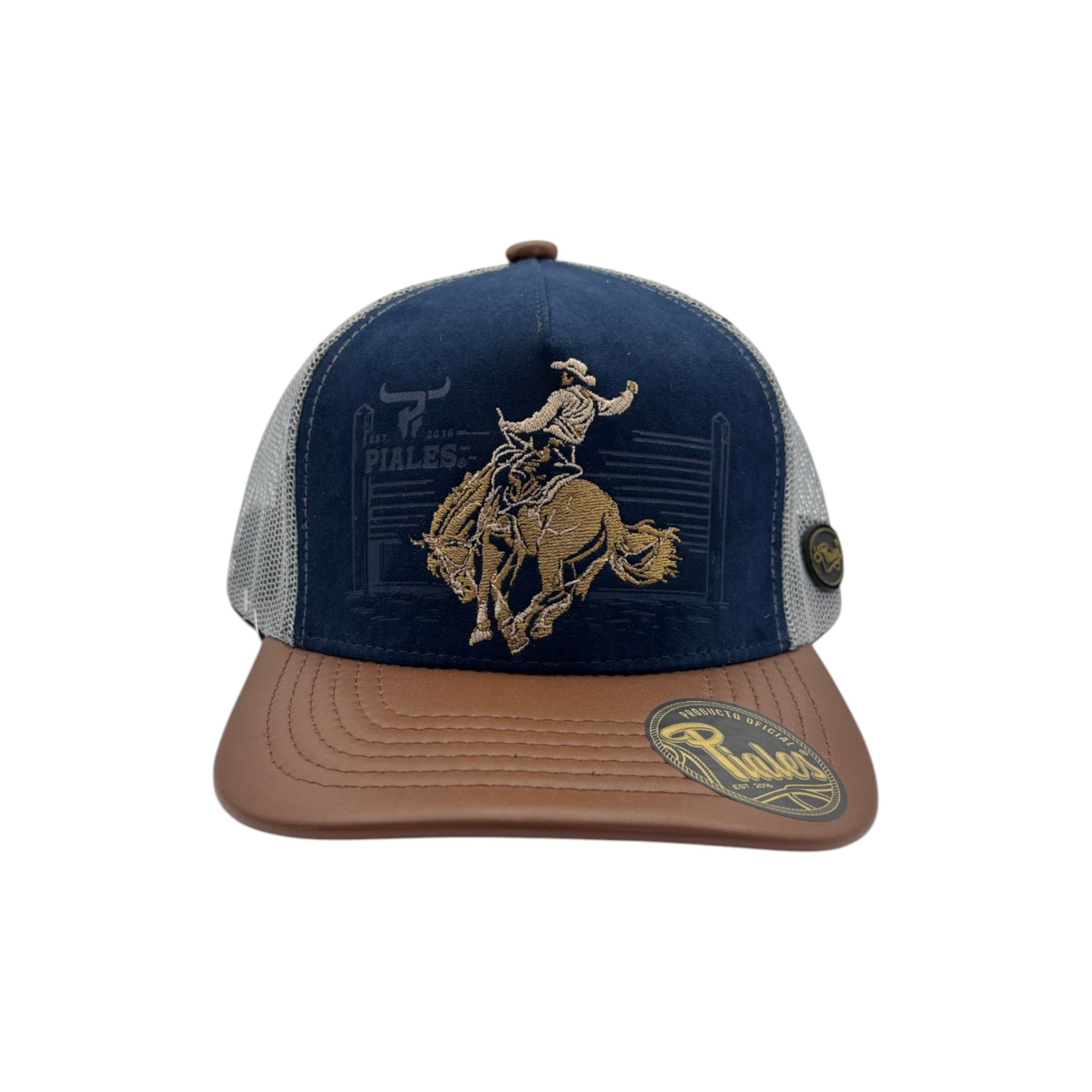 GORRA PIALES LINEA PREMIUM HORSE RODEO MARINO.
