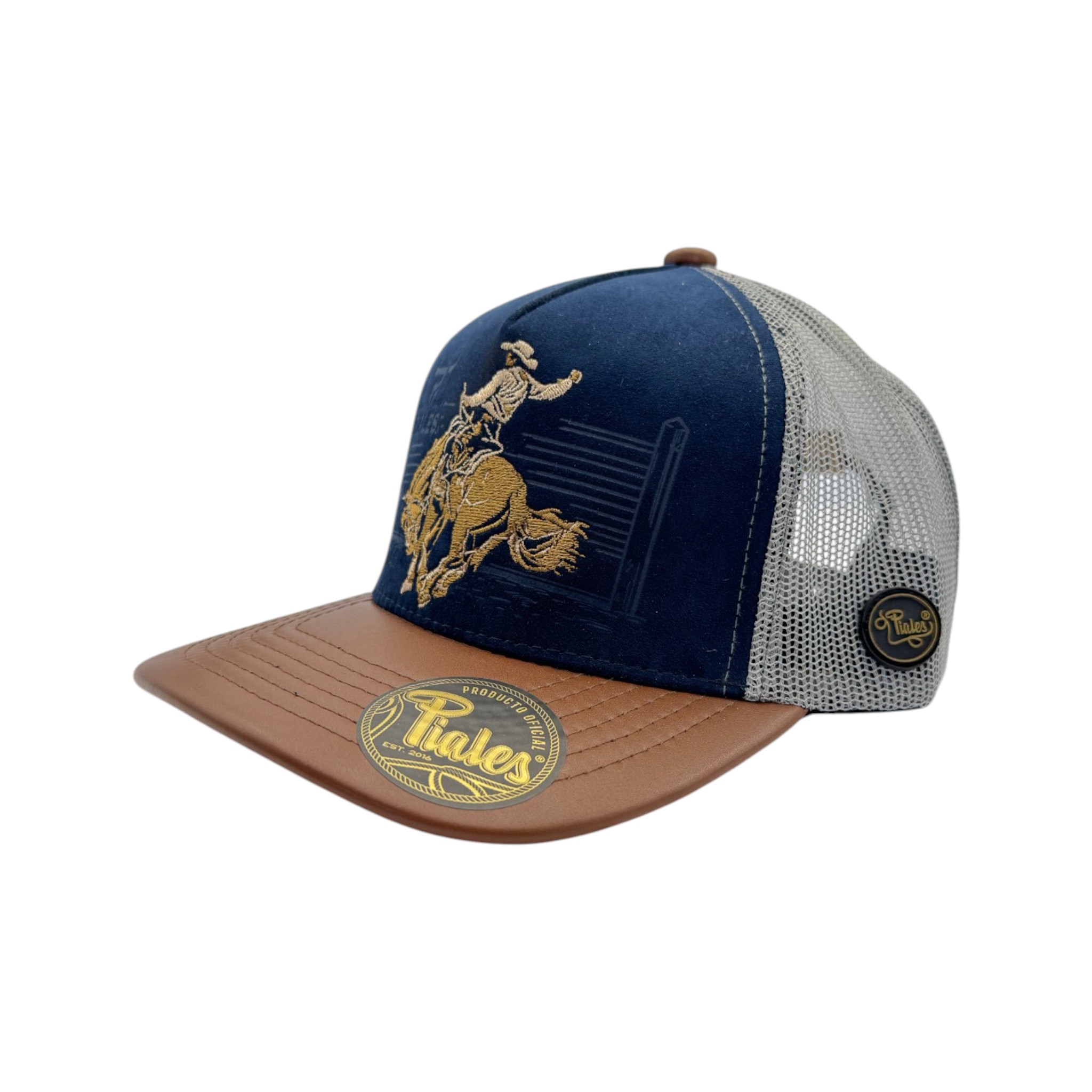 GORRA PIALES LINEA PREMIUM HORSE RODEO MARINO.