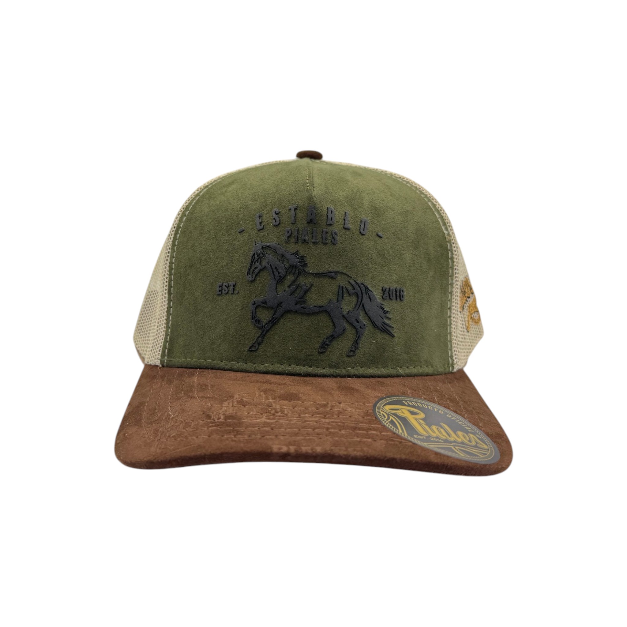 GORRA PIALES LINEA PREMIUM ESTABLO II OLIVO/CAQUI.