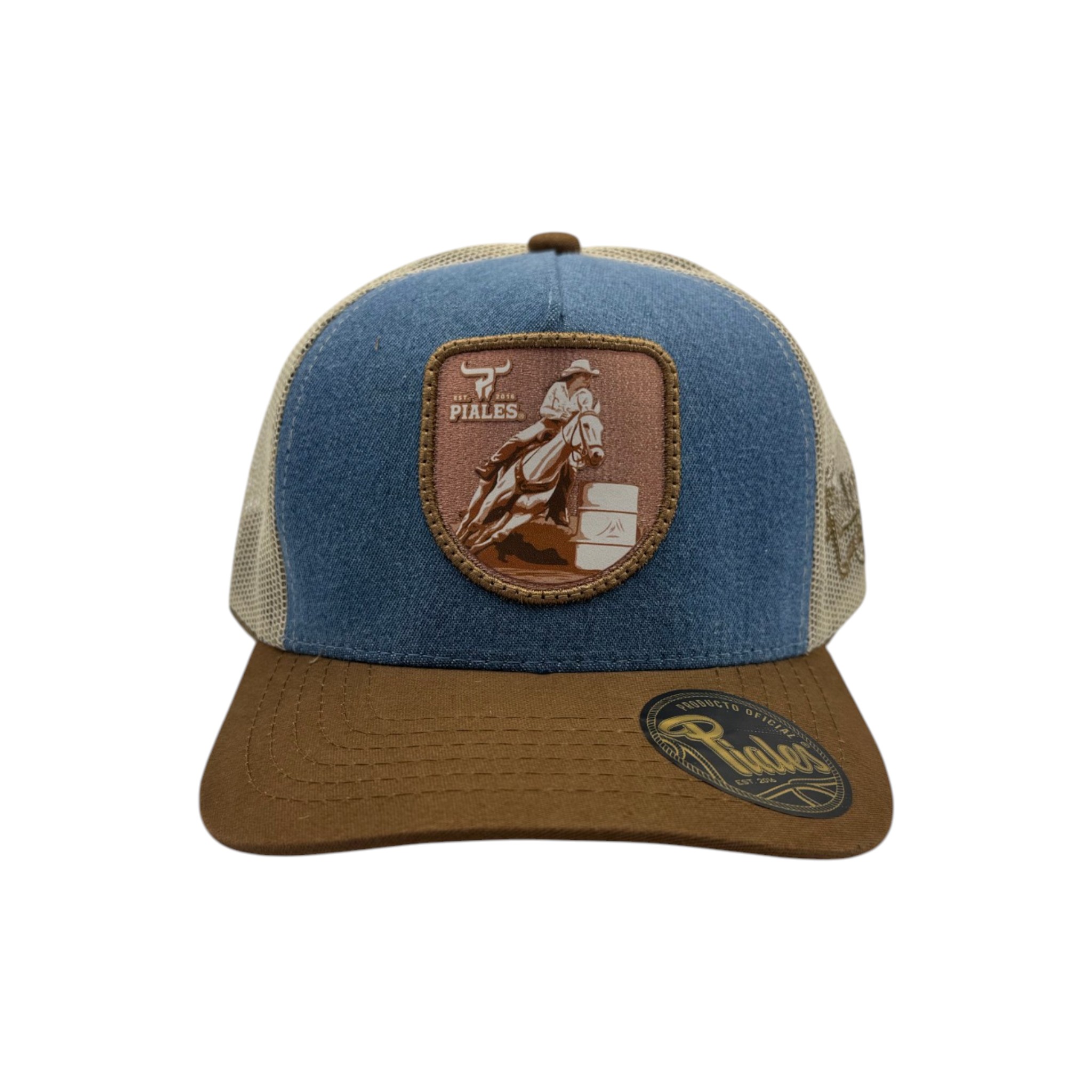 GORRA PIALES LINEA PRO RODEO BARRILES DENIM.
