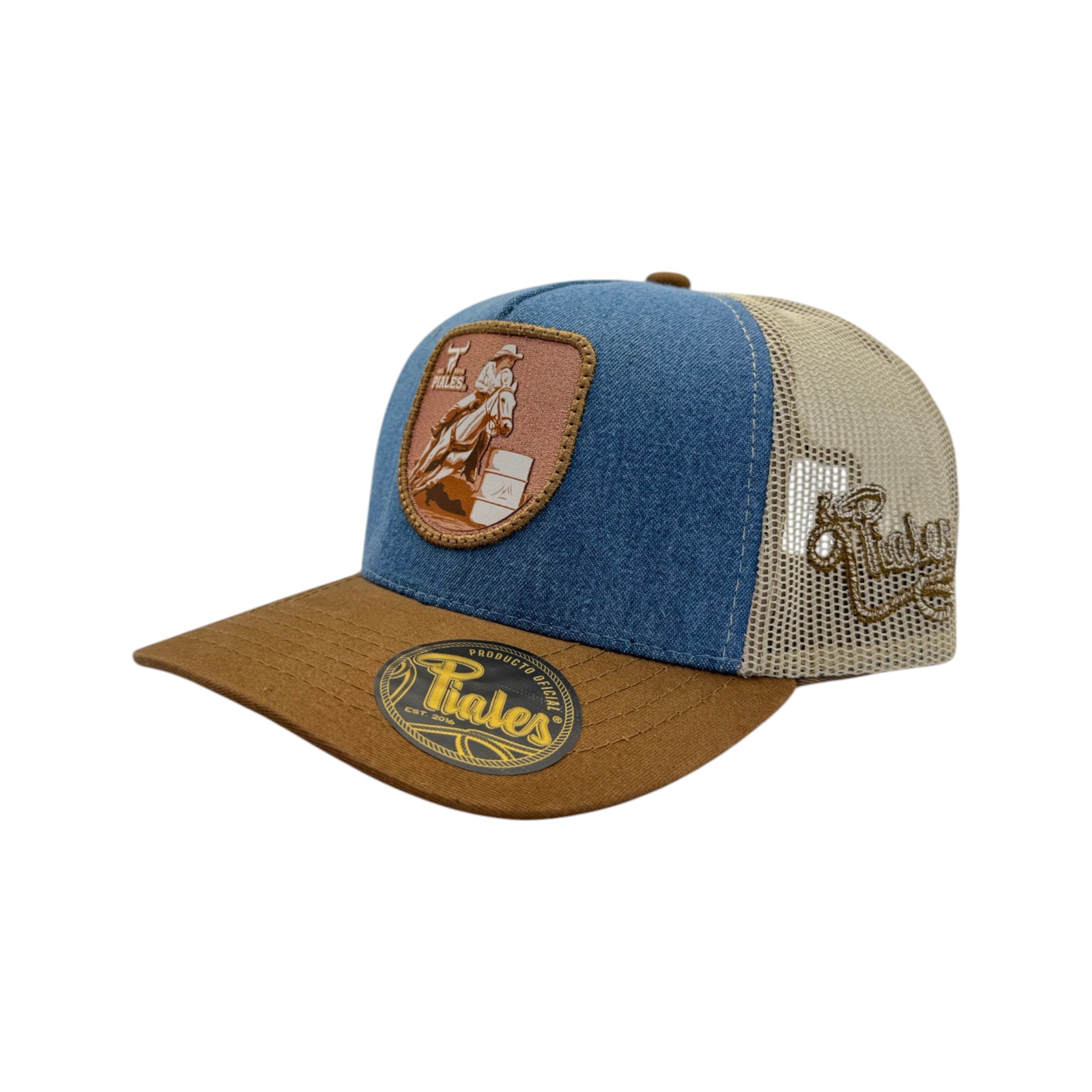 GORRA PIALES LINEA PRO RODEO BARRILES DENIM.