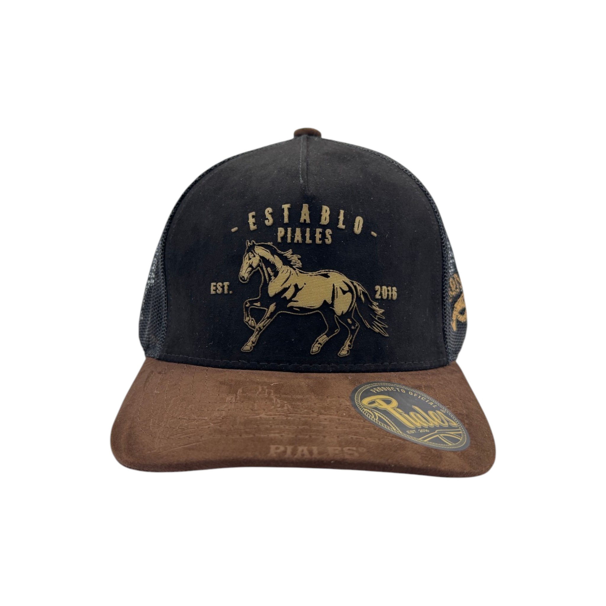 IMG_8303-Photoroom GORRA PIALES LINEA PREMIUM ESTABLO II NEGRO/CAFE.