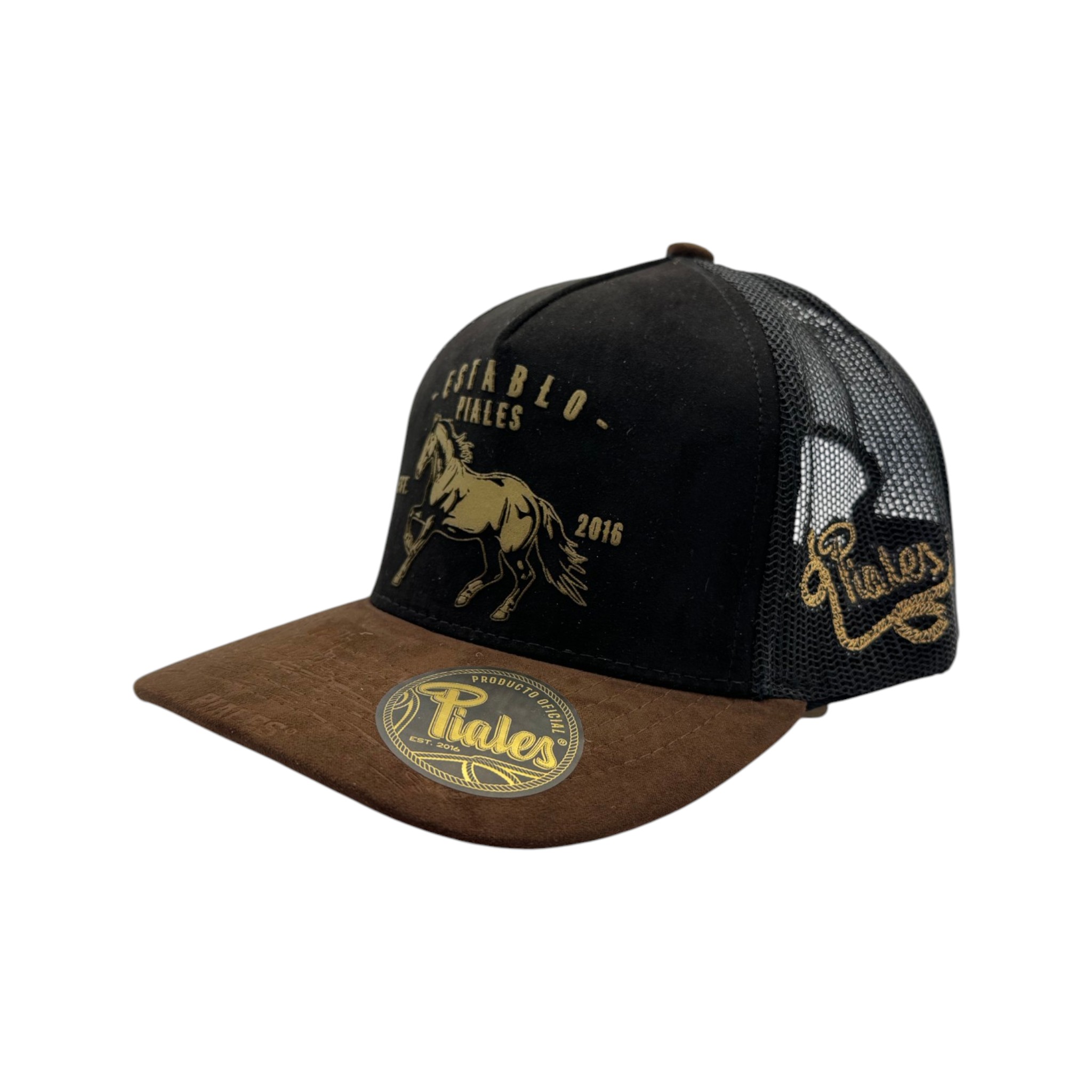 IMG_8304-Photoroom GORRA PIALES LINEA PREMIUM ESTABLO II NEGRO/CAFE.