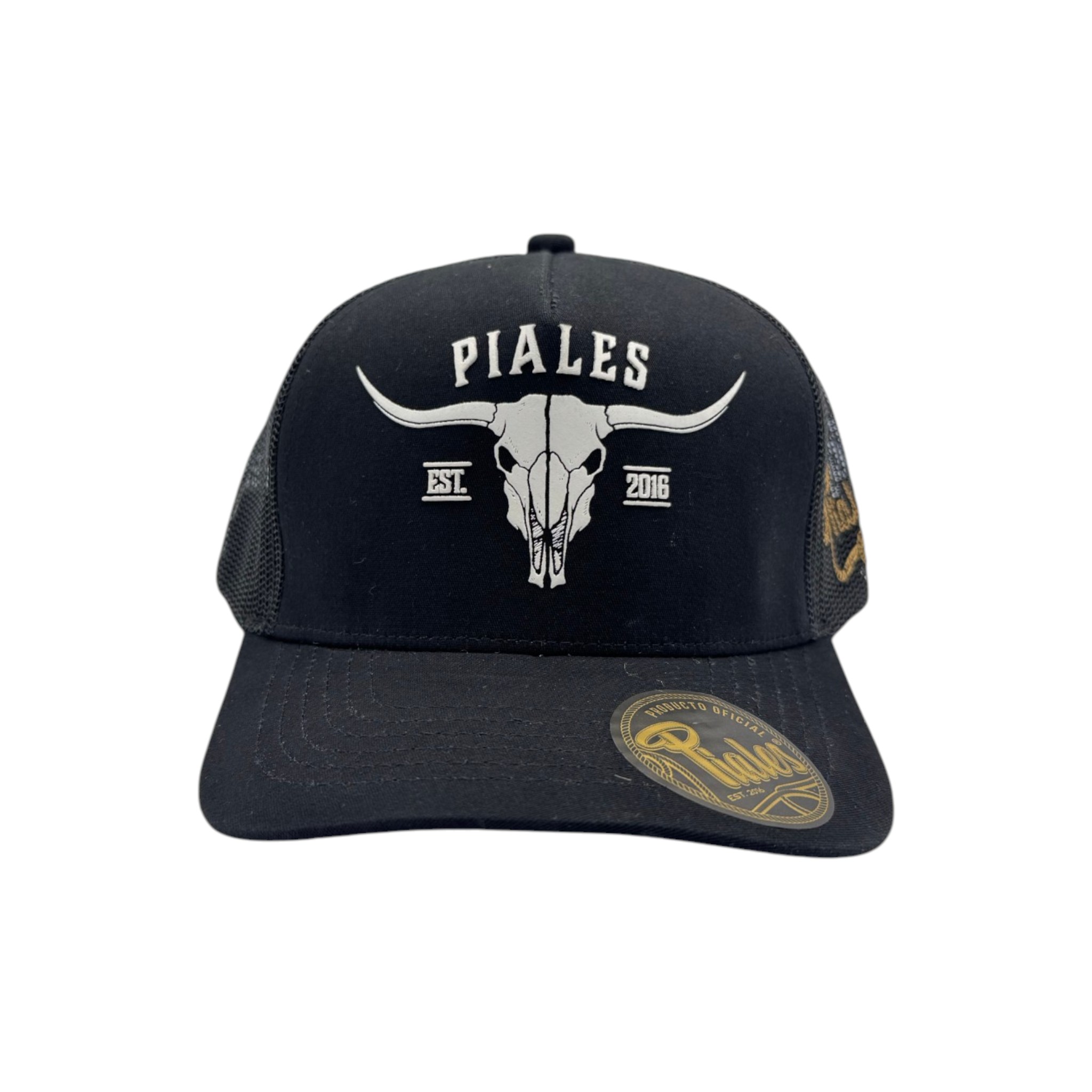 GORRA PIALES LINEA PRO LONG-HORN NEGRO.